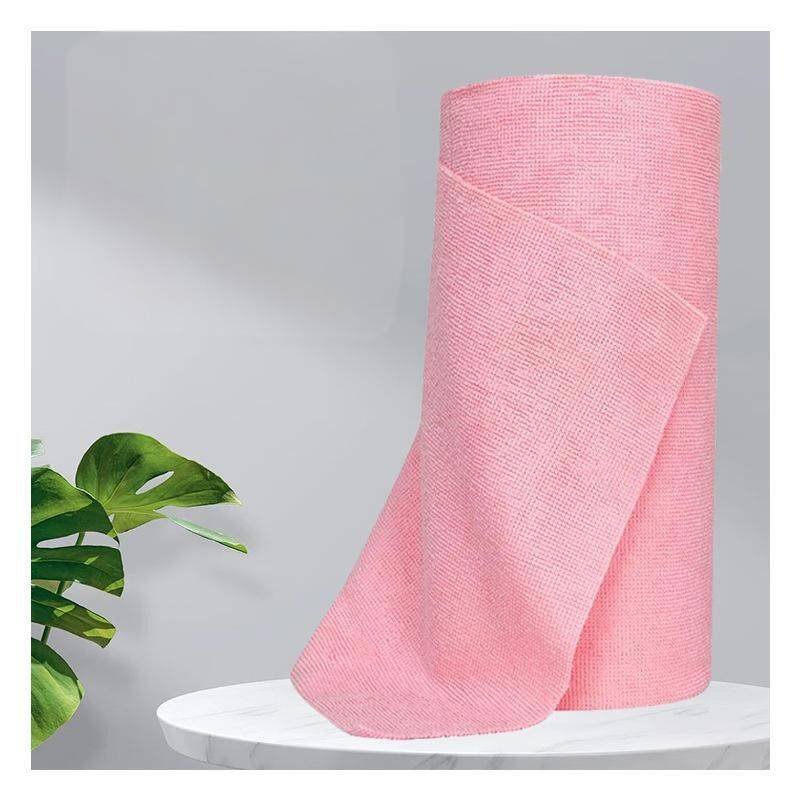 Christmas gift 50-Piece 25x25cm Polycotton Cleaning Cloth Roll, Reusable Dual-Use Dish & Surface Wipes for Home & Kitchen（pink）