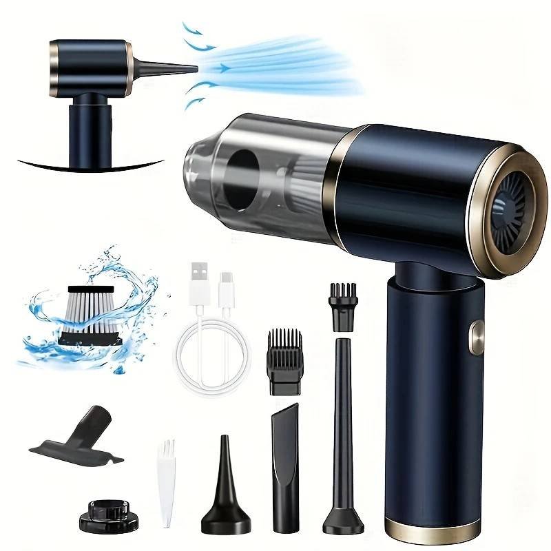 Blow-Suction Integrated Cordless Handheld Vacuum, Powerful & Portable Design, Ideal for Cars, Homes, Offices, Effortlessly Cleans Pet Hair.