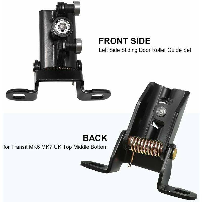 3 pcs Set Left Sliding Door Guide ROllers For Transit Mk6 Mk7 Left 1667675 (Top + Middle + Bottom)
