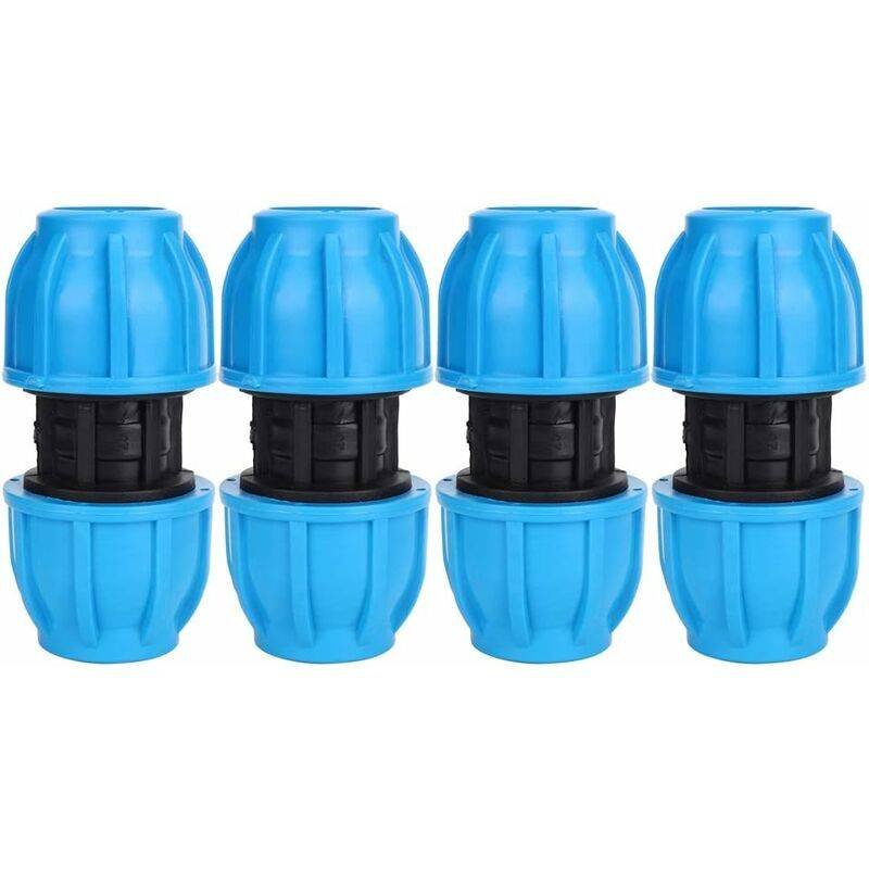 4 pcs 25Mm To 25Mm Pe Plastic Straight Water Pipe Fittings Pvc Pe Ppr Pipe Connector Accessories
