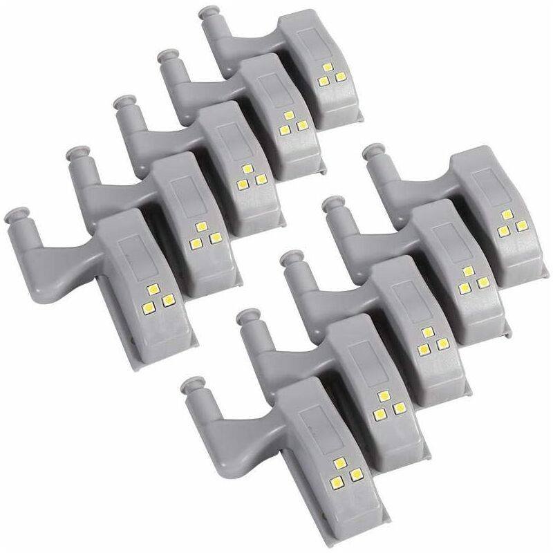 10 pcs LED Hinge Sensor Light For Cupboard Wardrobe Kitchen Night Lamp Wardrobe Cabinet Night Light