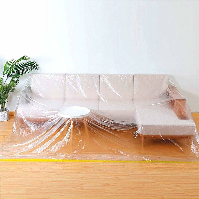 Sofa Cover Durable Waterproof Dustproof Furniture Cover,270Cm15M