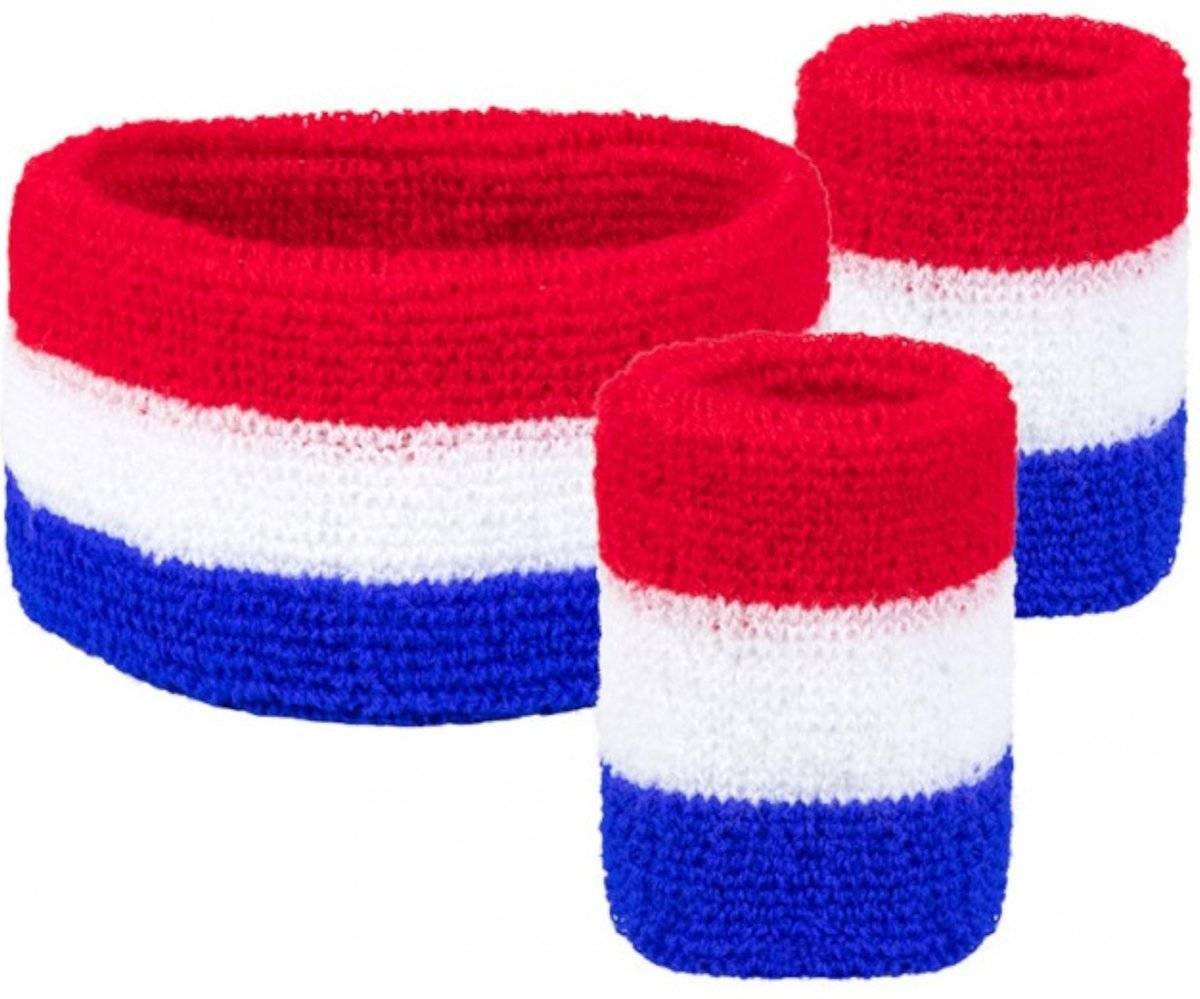 Sweatband set Netherlands 3-piece - Holland sport sweatband headband World Cup European Championship festival