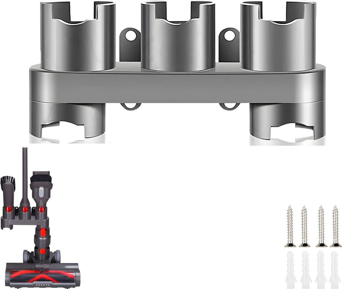 Wall Mount Suitable for Dyson Vacuum Cleaner V7/V8/V10/V11 Accessories - Suspension System - Wall Bracket - Wall Holder - Wall Mount - Docking Station - Can Hold 5 Accessories - Mounting Materials Included