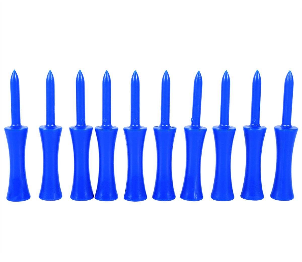 Plastic Golf Tees 100-piece – Blue, 68mm, random color – Golf accessories – Golf set – Golf tee