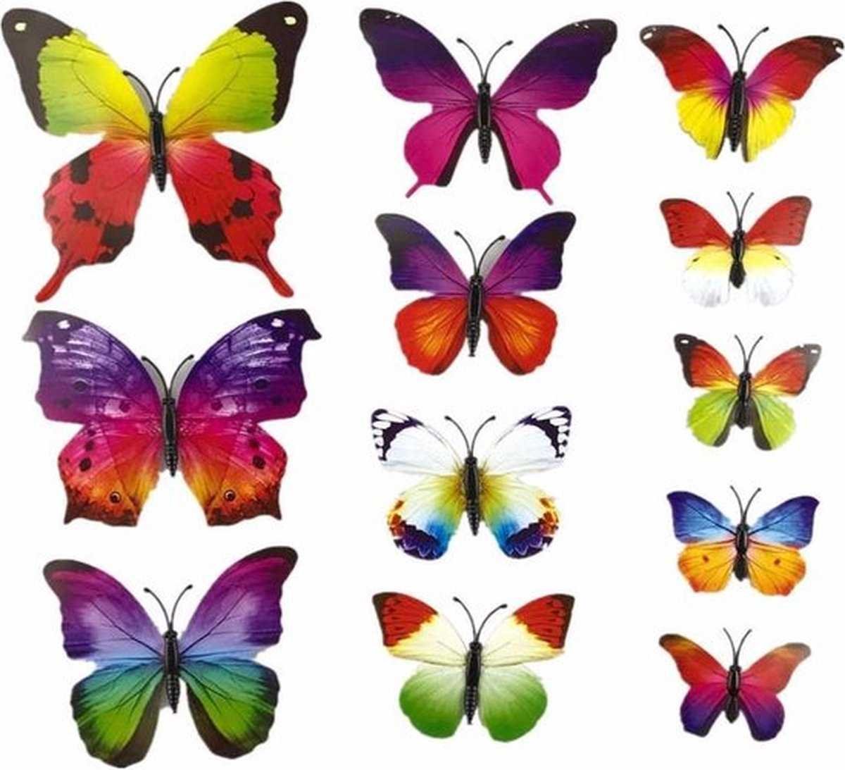 Set of 12 3D Butterfly Wall Decoration | Wall Butterflies | Nursery Decoration | Foldable Wall Stickers | Butterfly Wall Stickers | Multicolor