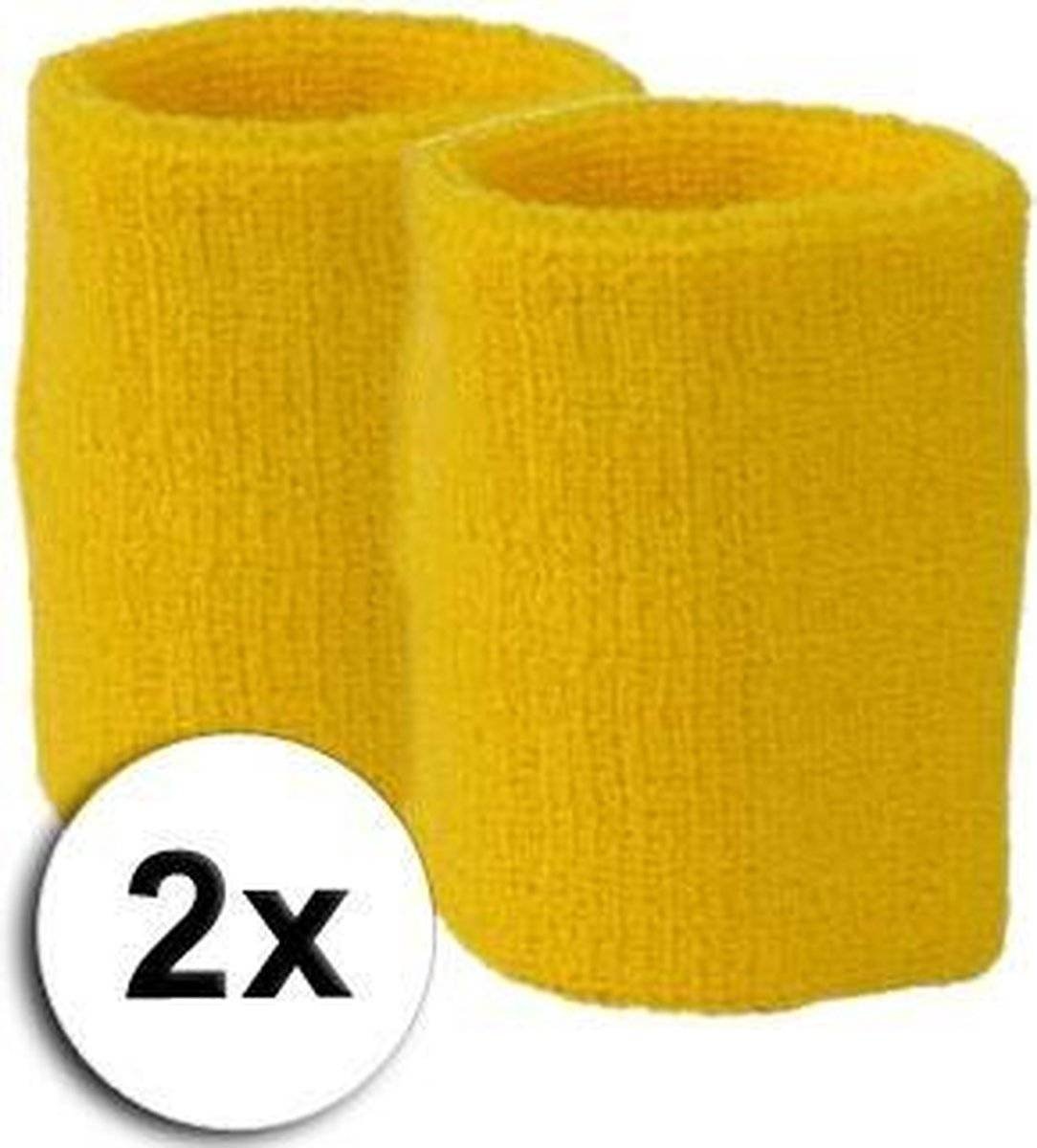 Gold wrist sweatbands 2 pieces