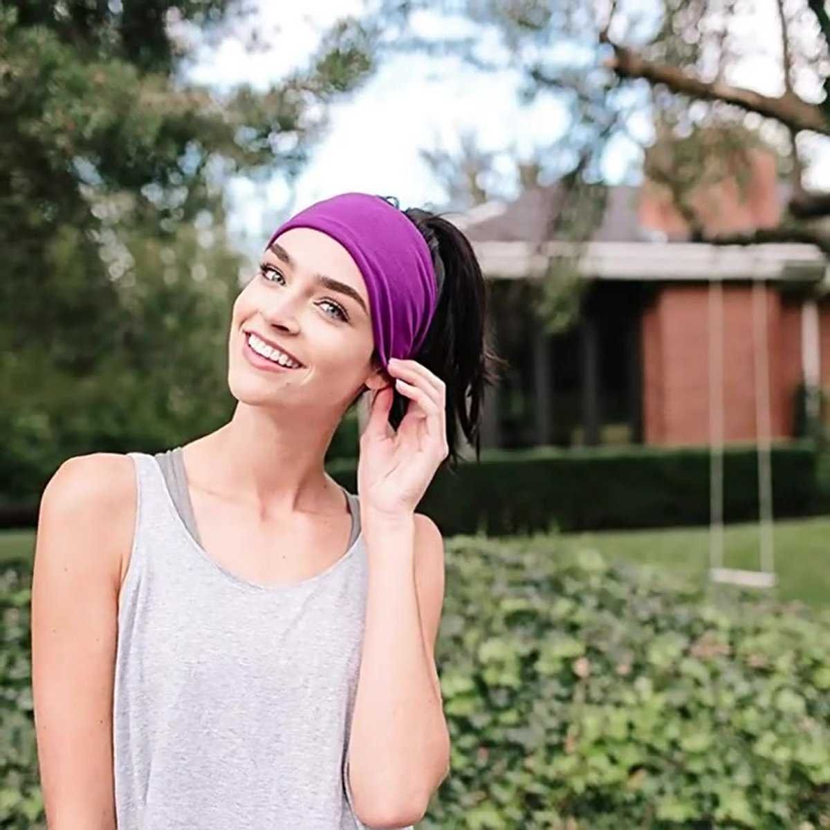 Luxury Elastic Headband | Sweatband | Hairband | Tiara | Sports Headband | Unisex | For Women and Men | Light Grey