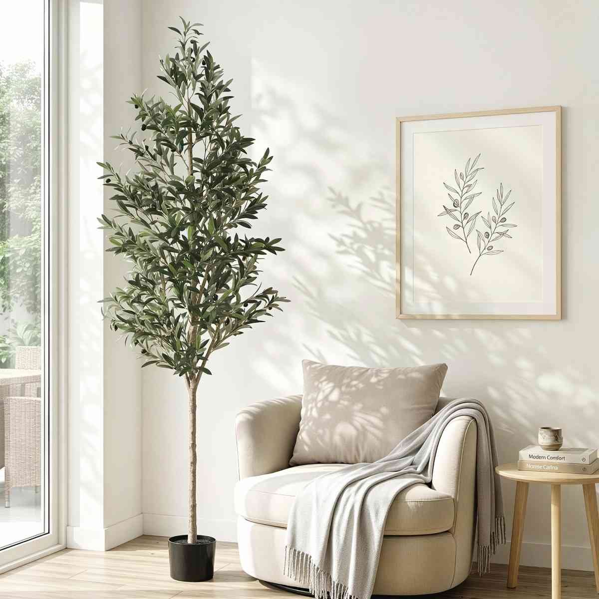 Artiss 210cm Artificial Olive Tree Faux Trees Indoor Decor Artificial Plants Lifelike Plant 2.1M