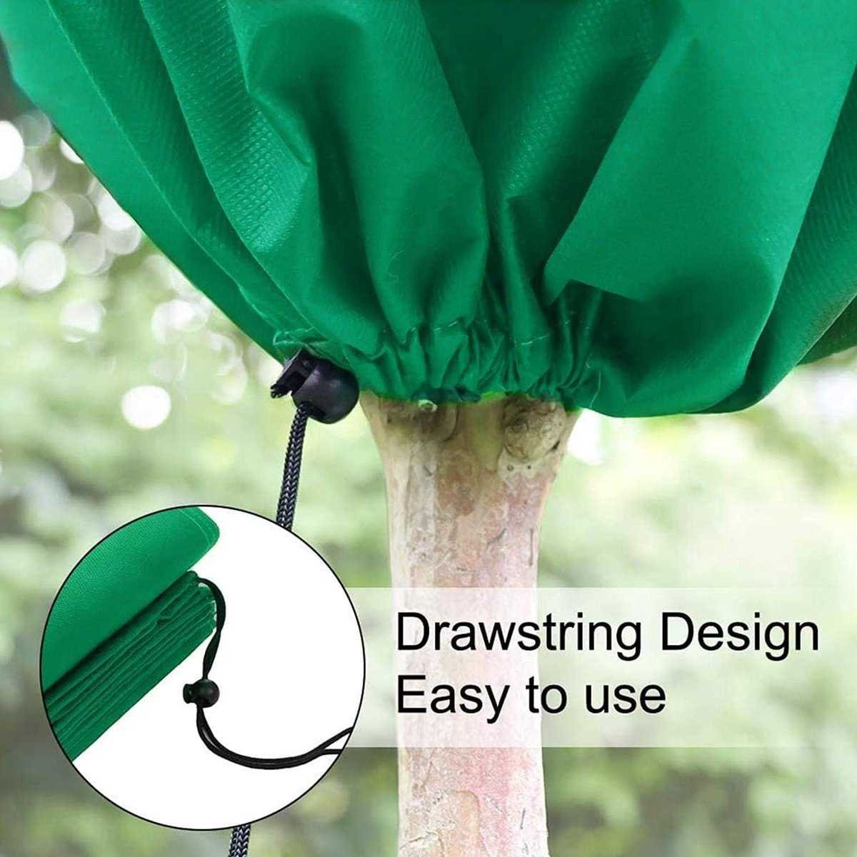Frost Protection Plant Cover - 2 Pieces - Plant Cover - Frost Non-Woven Fabric - Plant Protective Covers - Plant Protection - Winter Protective Cover Tree/Plant - 80x100cm - Anti-Frost Protective Cover Plants - Winter Cover - Durable - Zipper - UV Permeab