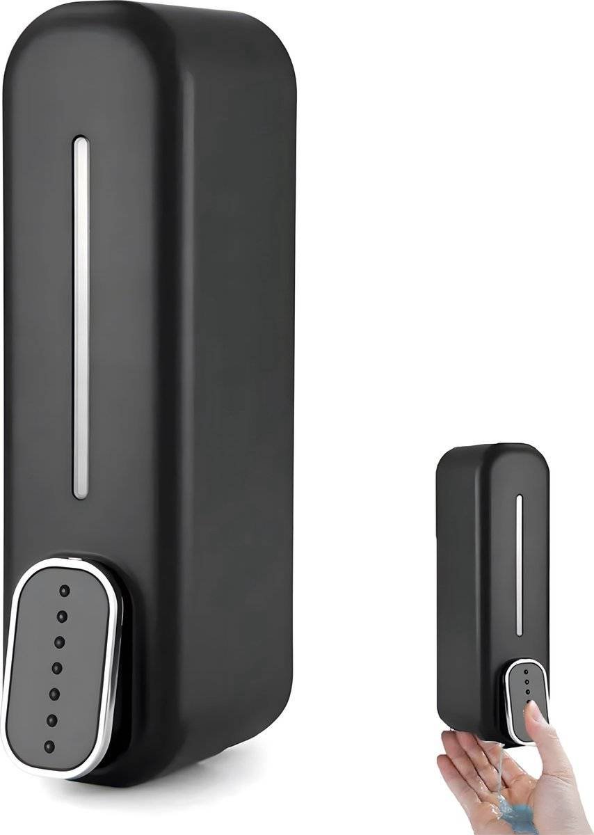 Shampoo Dispenser - Soap Dispenser - Refillable - Large Capacity - 350 ml - Wall-Mounted - Soap Pump - Small Soap Pump - Black - Wall Mount - Easy to Install - No Electricity Required - Durable - For Bathroom, Hotel