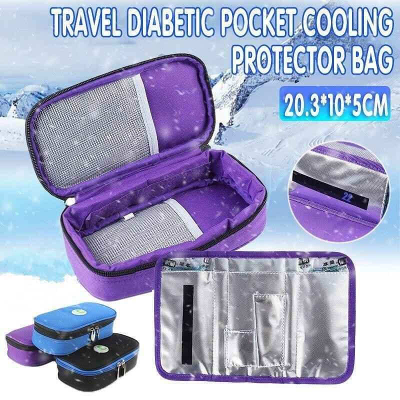 Insulin Pen Case Pouch Cooler Travel Diabetic Pocket Cooling Bag Mall - Black