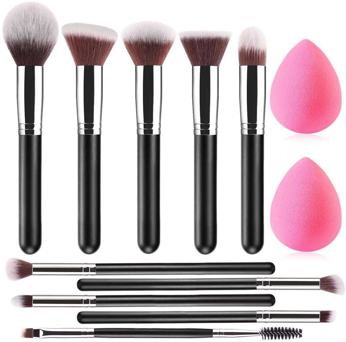 Make Up Brush Set - Brush Sets - Foundation Brush - Eyeshadow Brushes - Powder Brush - Makeup Brushes - Eyebrow Brush (12-piece)