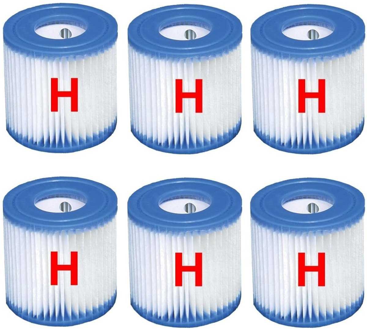 Suitable for Intex Pool Filter 6 Pieces - Suitable for Intex Pool Filter Cartridge Type H - Suitable for Intex Type H Pump - Replacement Filters - Pool Filter - Filter Pool - Pool Filter - Suitable For Intex Filter - 29007/29008