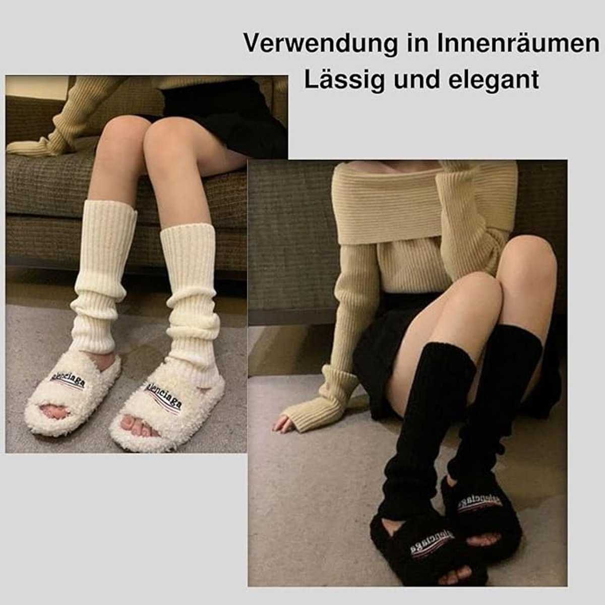 Winter leg warmers - Women's Oktoberfest leg warmers - Black women's leg warmers - Children's leg warmers - High knee socks and ankle warmers