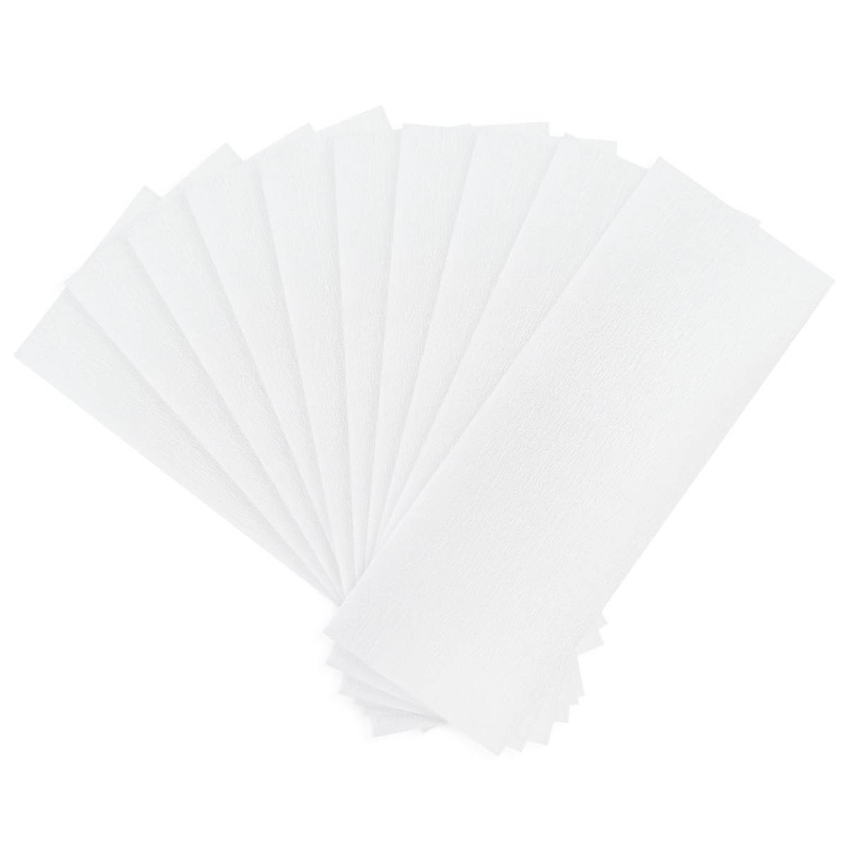 Disposable Portable Non-Woven Hair Removal Strips 1.3x4 Inches for Beauty Body Care, Beeswax Special White Paper（10 Pcs） 