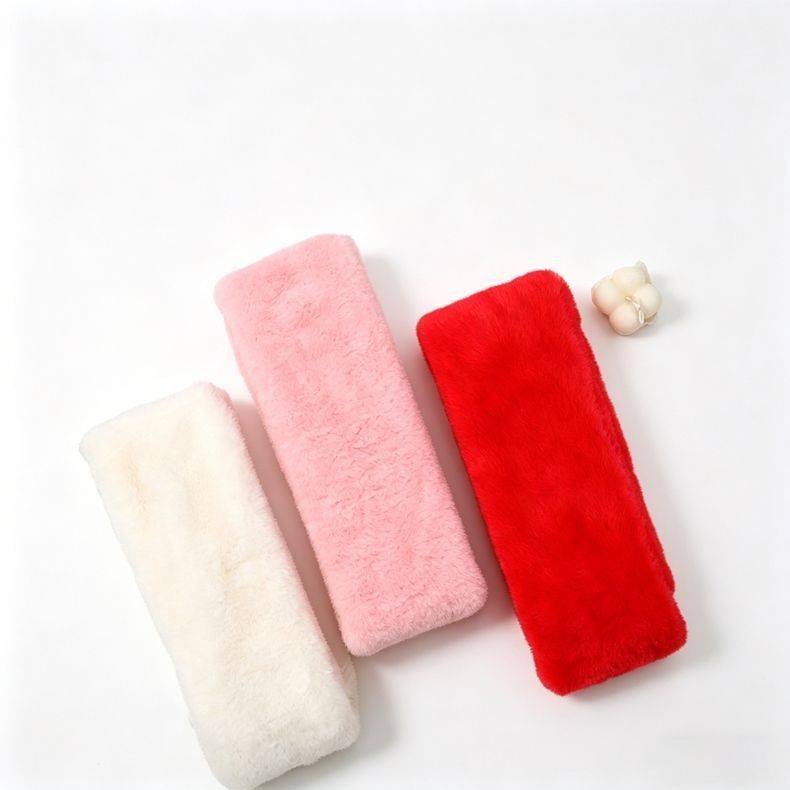 Winter Imitation Rabbit Fur USB Heated Scarf Beige-Gift Box Edition
