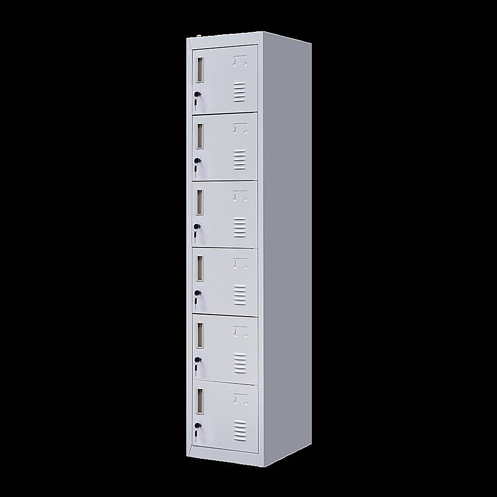 6-Door Locker for Office Gym Shed School Home Storage