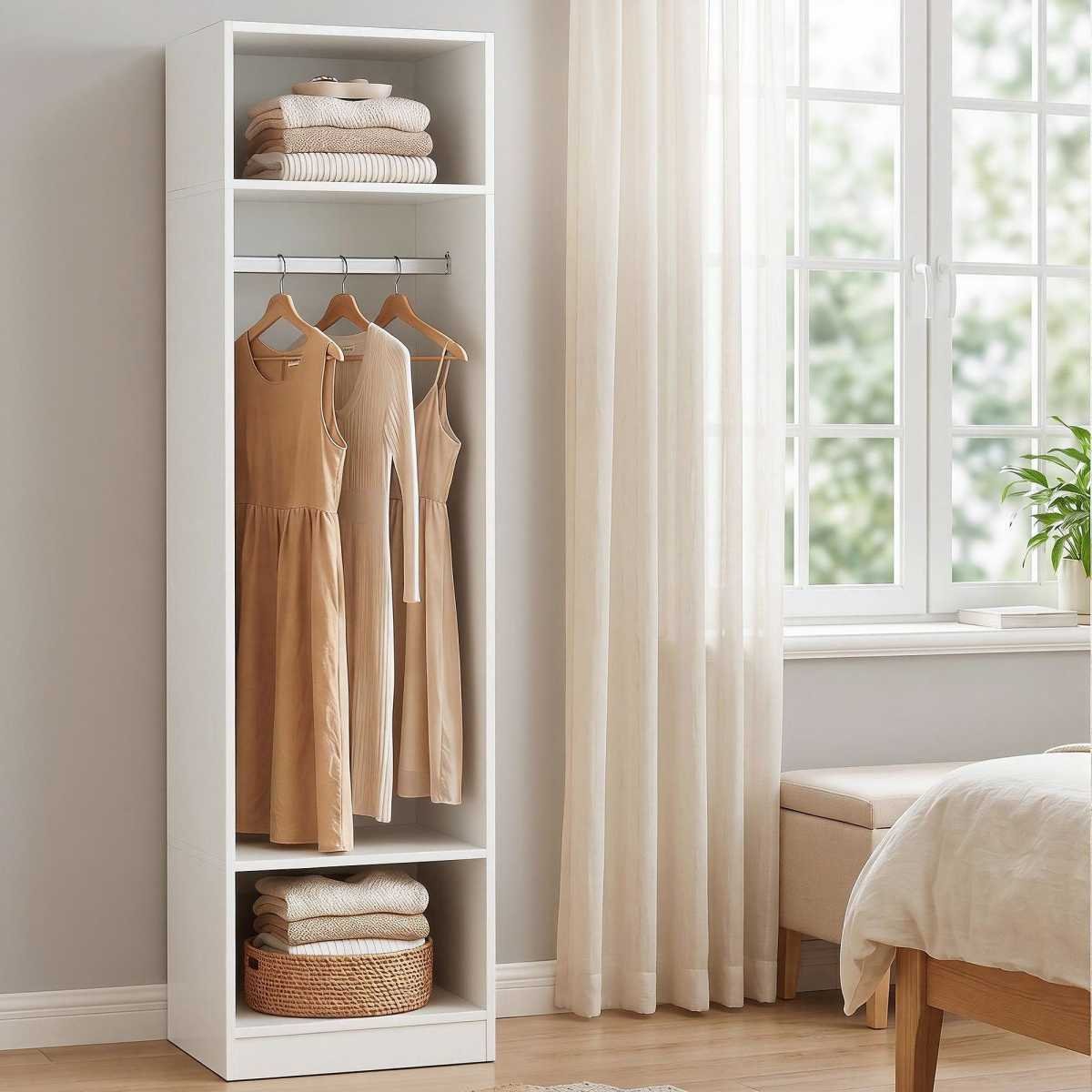 Artiss Wardrobe Clothes Closet Storage Organizer Shelf White