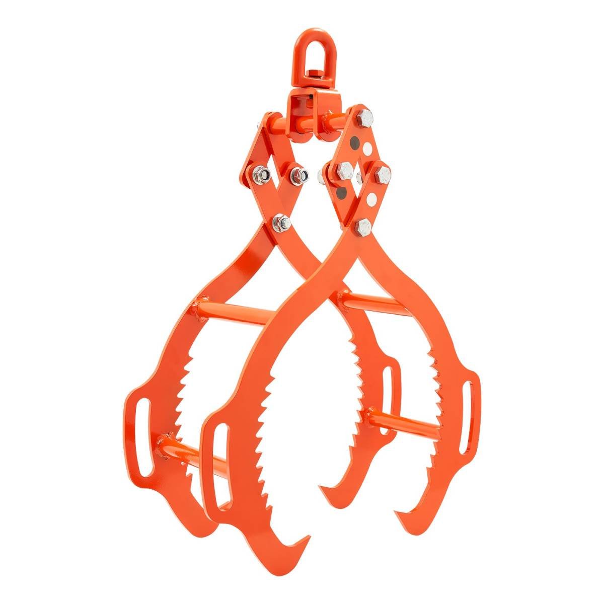36in Log Lifting Tongs, 4-Claw Log Tongs, Heavy Duty Steel Log Grapple, 3300LBS Lifting Capacity, Swivel Log Graper Timber, Eagle Claw Design, Log Skidding Tongs for Trucks, Tractors, Forklifts