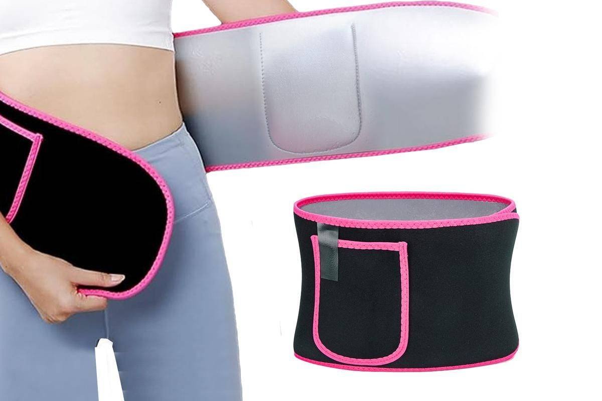 Women Waist Trainer Sweat Band Sport Waist Shaper Belt -Pink