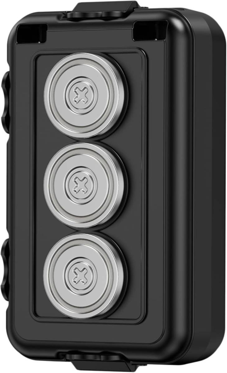 Compact Magnetic Key Holder with Strong Neodymium Magnet, Rubber-Sealed Compartment, and Durable ABS Casing for Discreet Vehicle-Mounted Storage—Ideal for EDC, Travel, and Emergency Access (Black) 