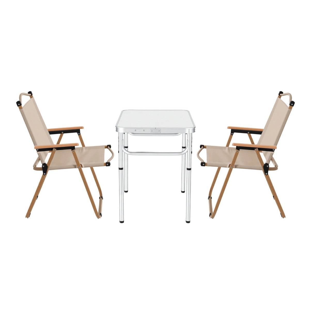 Weisshorn 3pc Camping Table Chair Set Outdoor Folding Aluminium Portable Picnic