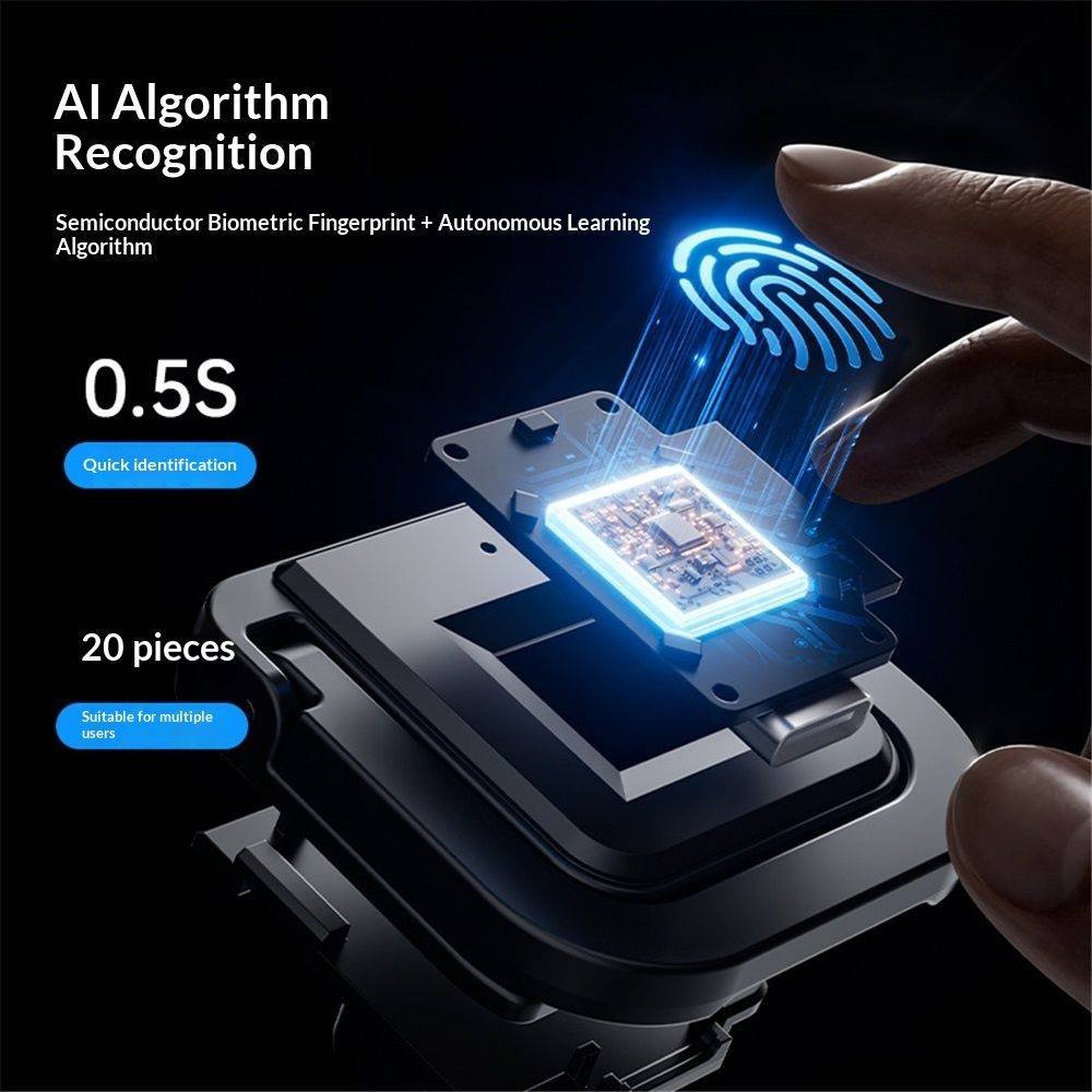 Fingerprint Cabinet Lock, Smart Biometric, Keyless Hidden, Child Safety Electric Lock,Storing 20 Fingerprints