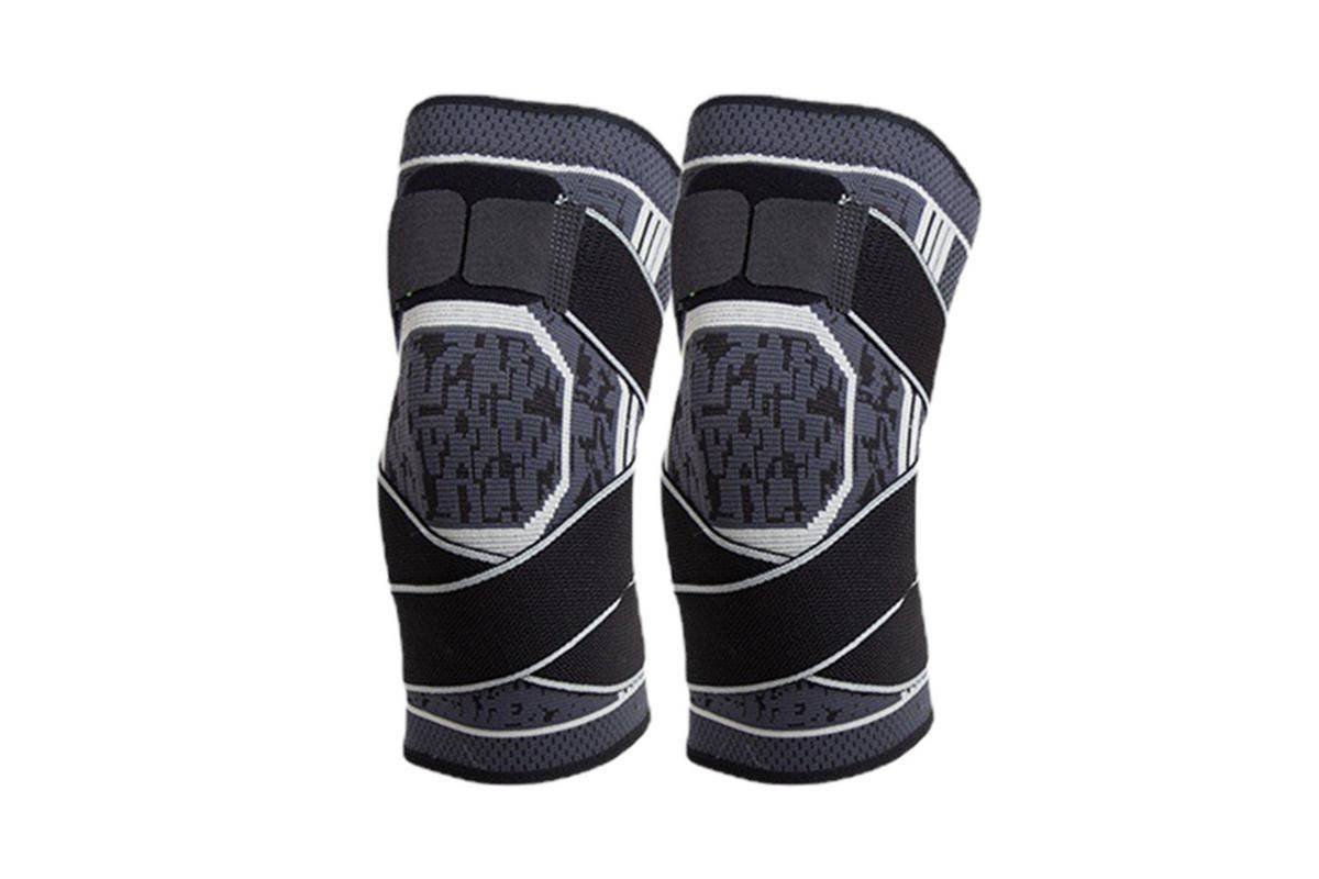 2Pcs Men Women Knee Compression Sleeve For Knee Pain Relief Supportive Knee Sleeve-Grey XL