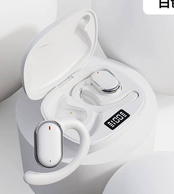 Bluetooth 5.3 Wireless Earbuds Deep Bass Over Ear - White