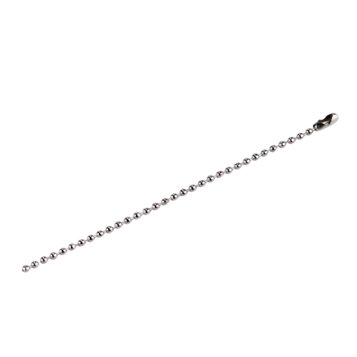 Dog Tag Chain Ball Chain Necklace Bulk, Military Blank Dog Tag Necklace for Men, Beaded Necklace Chains for Jewelry Making DIY Crafts,Silver Nickel Plated Metal 2.4mm Ball Bead Chain(100-Pack ) Silver