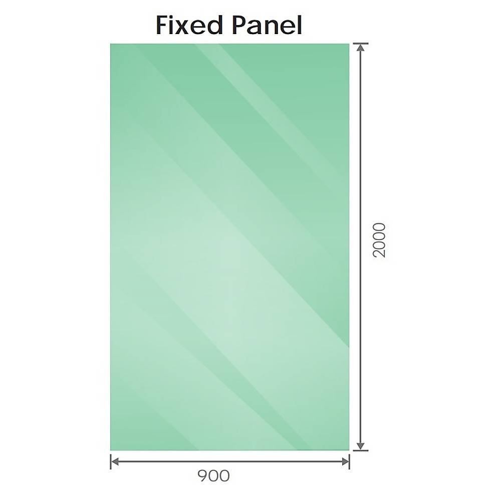 90x200cm Glass Shower Screen with Gold Wall Channel and Square Pole – Sleek, Durable Bathroom Upgrade