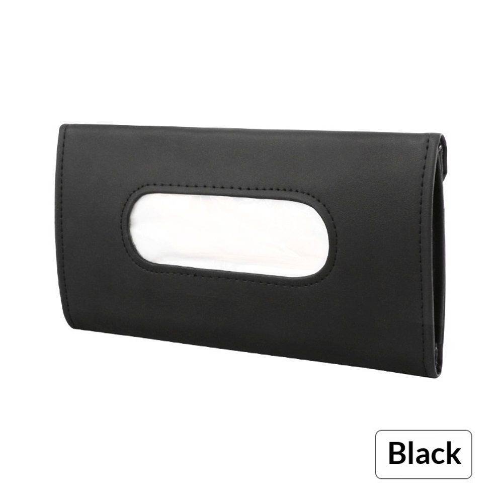 2 pack Car Visor Tissue Holder, Sun Visor Napkin Holder Backseat Tissue Case, Premium Car Tissue Box for car, Vehicle (Black)