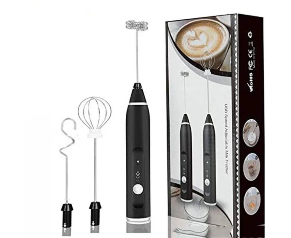 Rechargeable Electric Milk Frother 3-Mode Drink Mixer Egg Beater Blender Set 1Pc