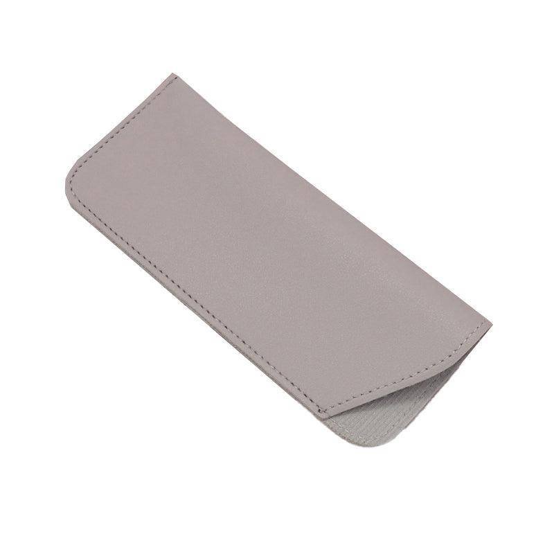 Pu Leather Eyeglass Sunglasses Reading Glasses Case Soft Pouch Bag Pocket - Black