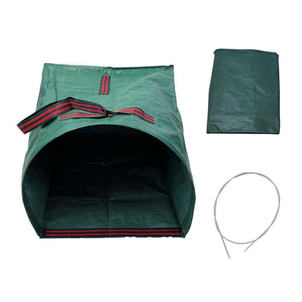 Leaf Collector, Large Yard Dustpan-Type Lawn and Leaf Bags,150L Reusable Garden Bags for Leaves, Debris, Grass, Clippings, Lawn Trash（green 59*56*43cm）