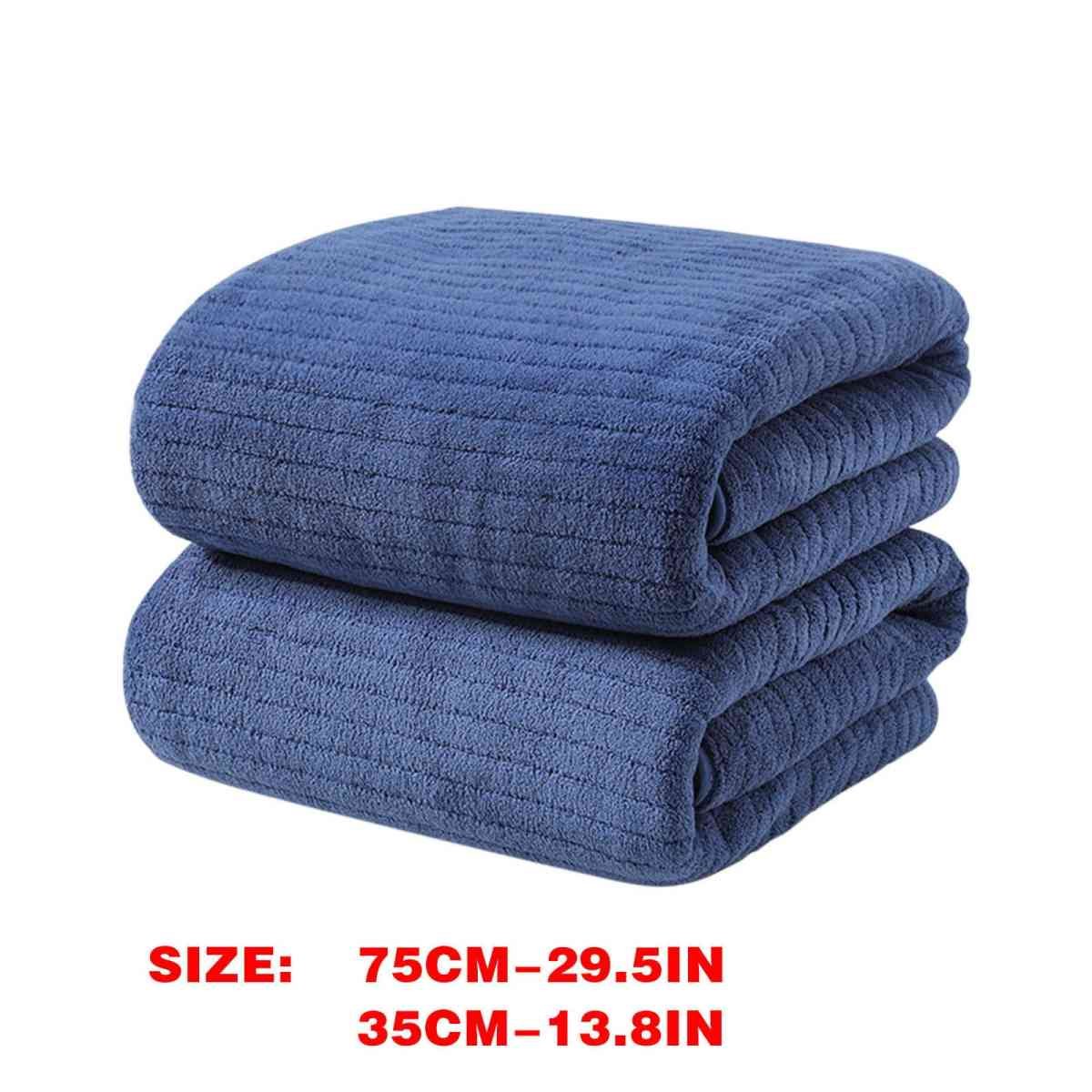 Chmadoxn Microfiber Hair Towel Wrap - Quick Dry Curly Hair Wraps for Women Wet Hair, Microfiber Towel for Hair, Hair Drying Towel Wrap, Hair Towels for Women, Hair Turban for Wet Hair (29 ×14 Inch) 3 pc Blue
