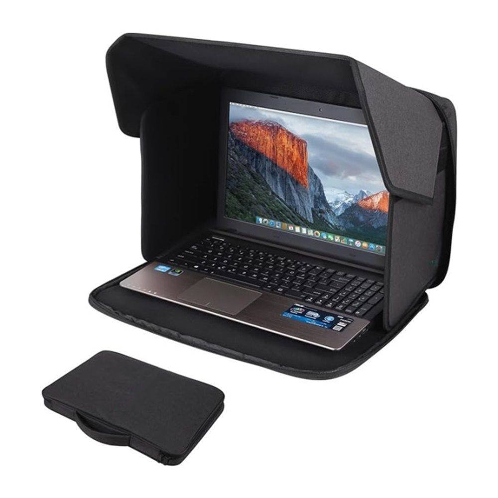 Laptop Sun Shade,Laptop Sun Glare Shield Privacy Screen Hood Laptop Sunshade Bag for Working Outside Outdoor Foldable Laptop Shield Cover Outside（L）