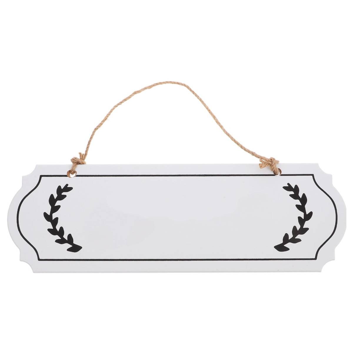 HOOWIFFY Unfinished Wood Plaque Blank White Sign for DIY Writing Decor