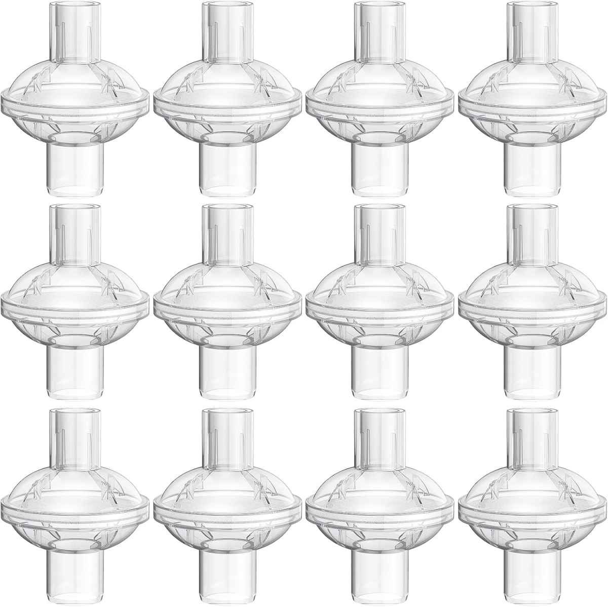 12-pack CPAP Inline Filter, Universal Inline CPAP Filter Compatible with BiPAP Machines ResMed,Dreamstation Standard, Any CACP Machine Size 22mm and 25mm Tube