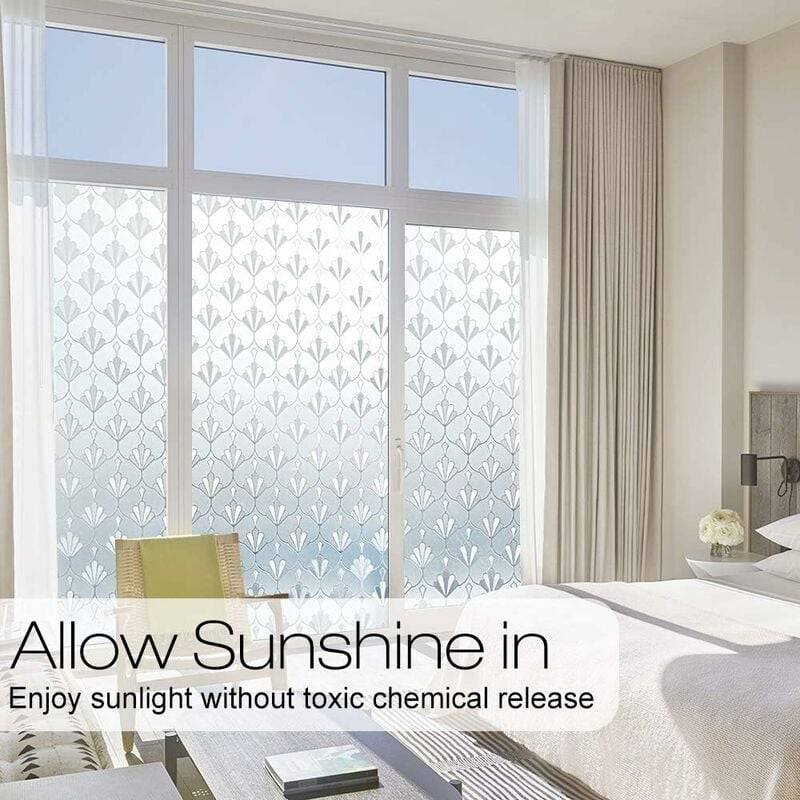Static Cling Window Film, Privacy Window Film Blackout Reusable