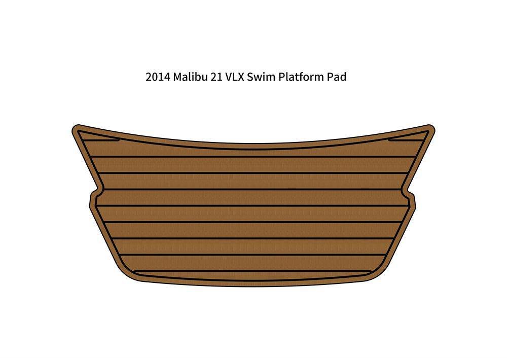 2014 Malibu 21 VLX Swim Platform Step Pad Boat EVA Foam Faux Teak Deck Floor Mat SeaDek MarineMat Gatorstep Style Self Adhesive
