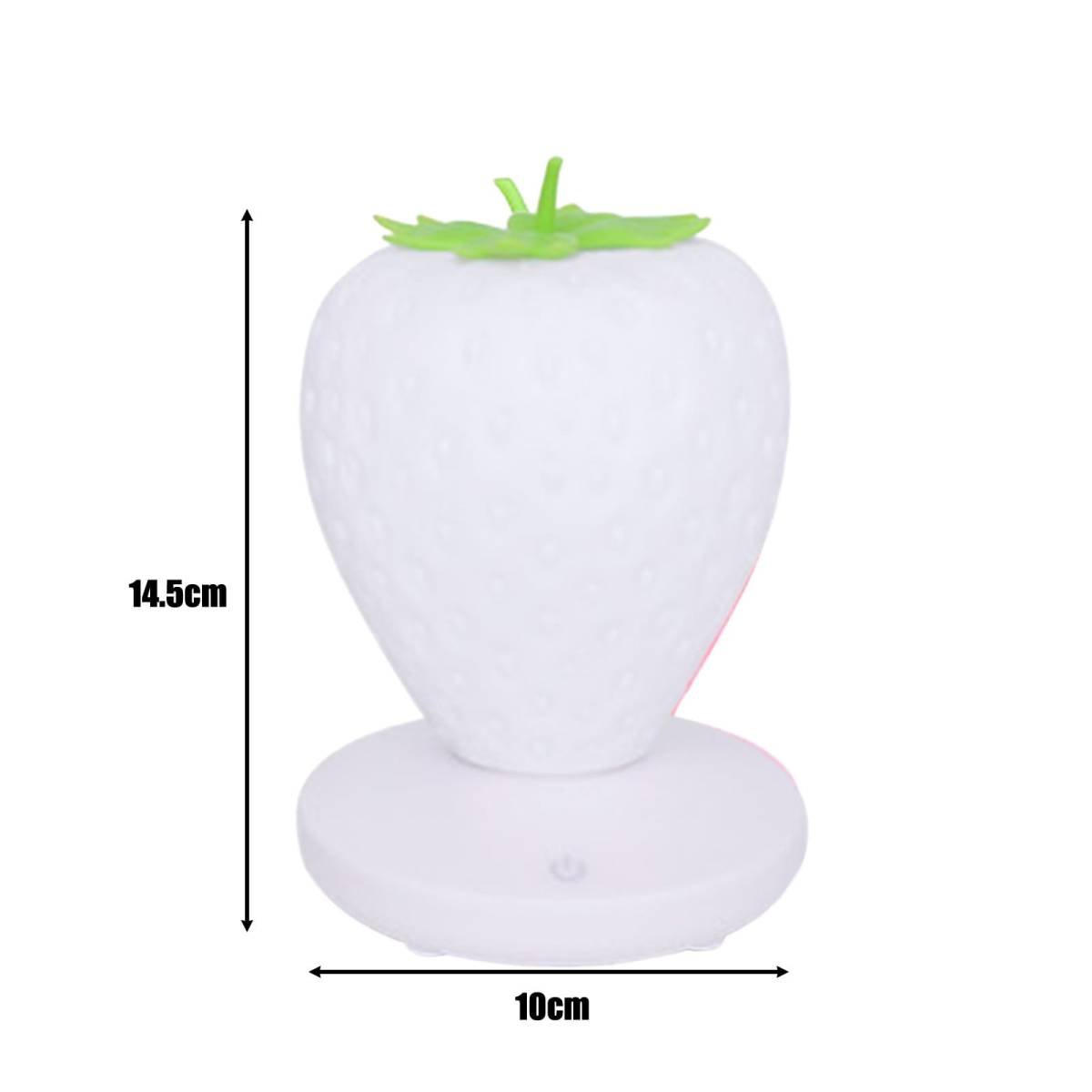 Strawberry Night Light, Silicone Strawberry LED Lamp with USB Powered, Color Changing Small Night Light, 3 Gear Touch Lighting, for Birthday Party Holiday Christmas Decor White