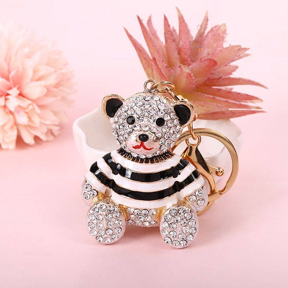 2-Pack Crystal Bear Keychains 01