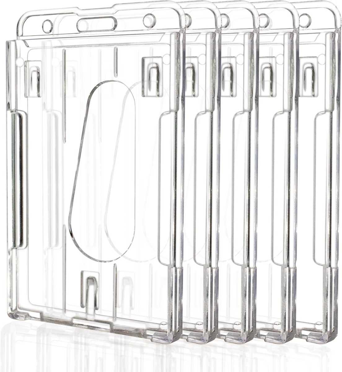 5 Pack Vertical Double Sided Transparent Wall Hooks