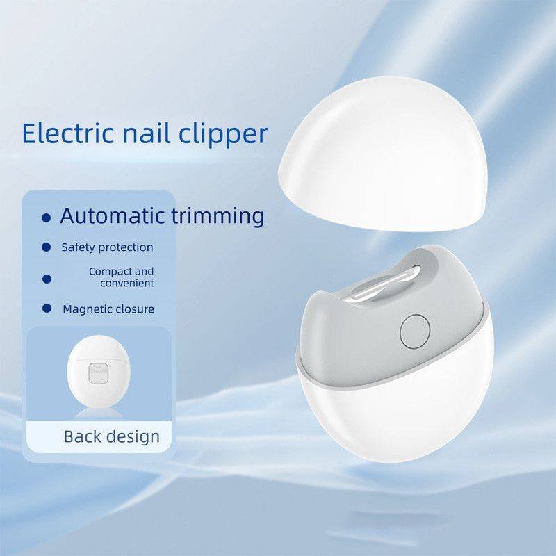 Fully Automatic Electric Nail Trimmer / Clipper – Senior-Friendly Anti-Pinch Portable Design – White