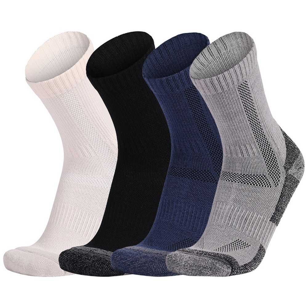 Wool Socks for Men & Women Casual Warm Winter Cozy Thermal Socks 4pairs Quarter Thin Wool Blend Running