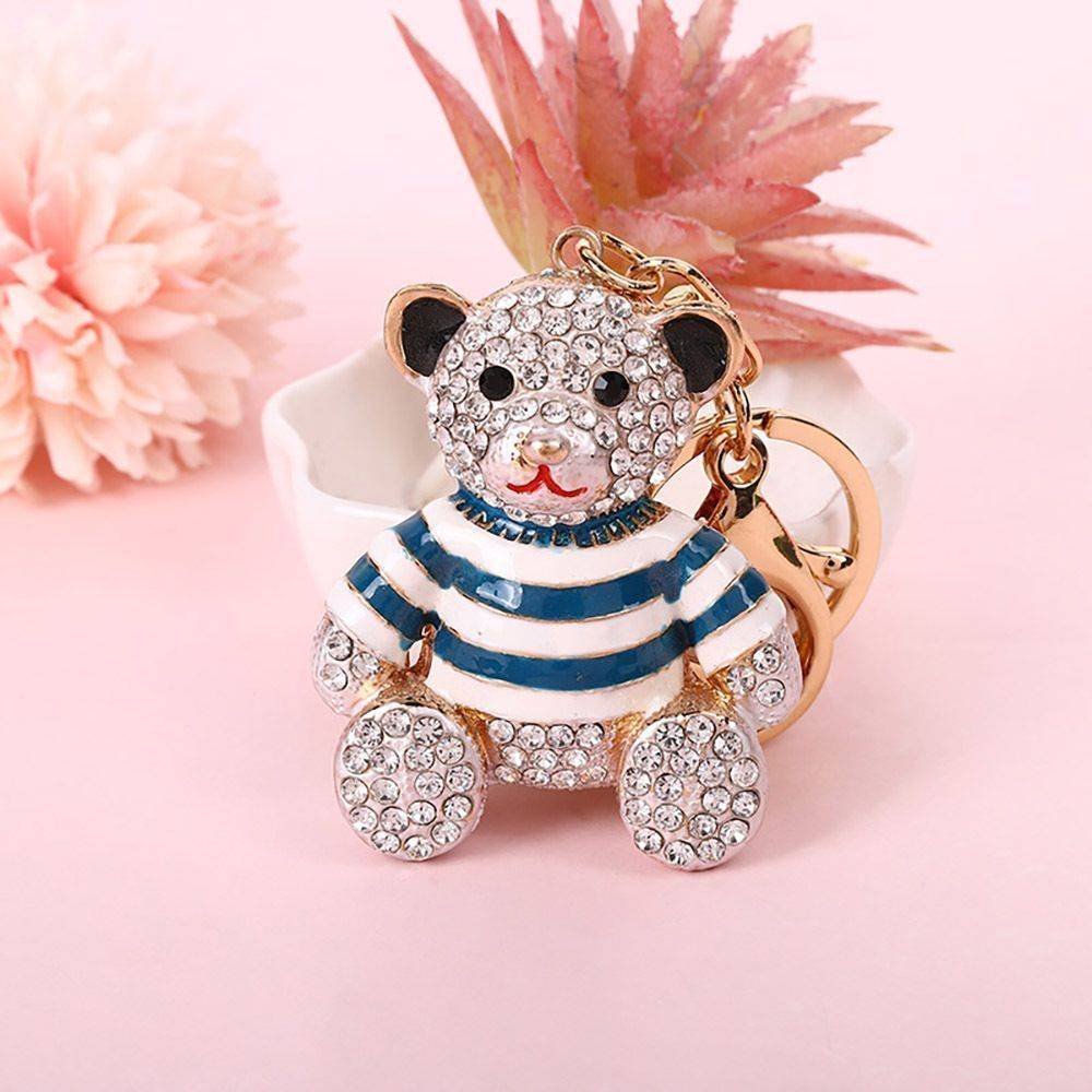 2-Pack Crystal Bear Keychains 02