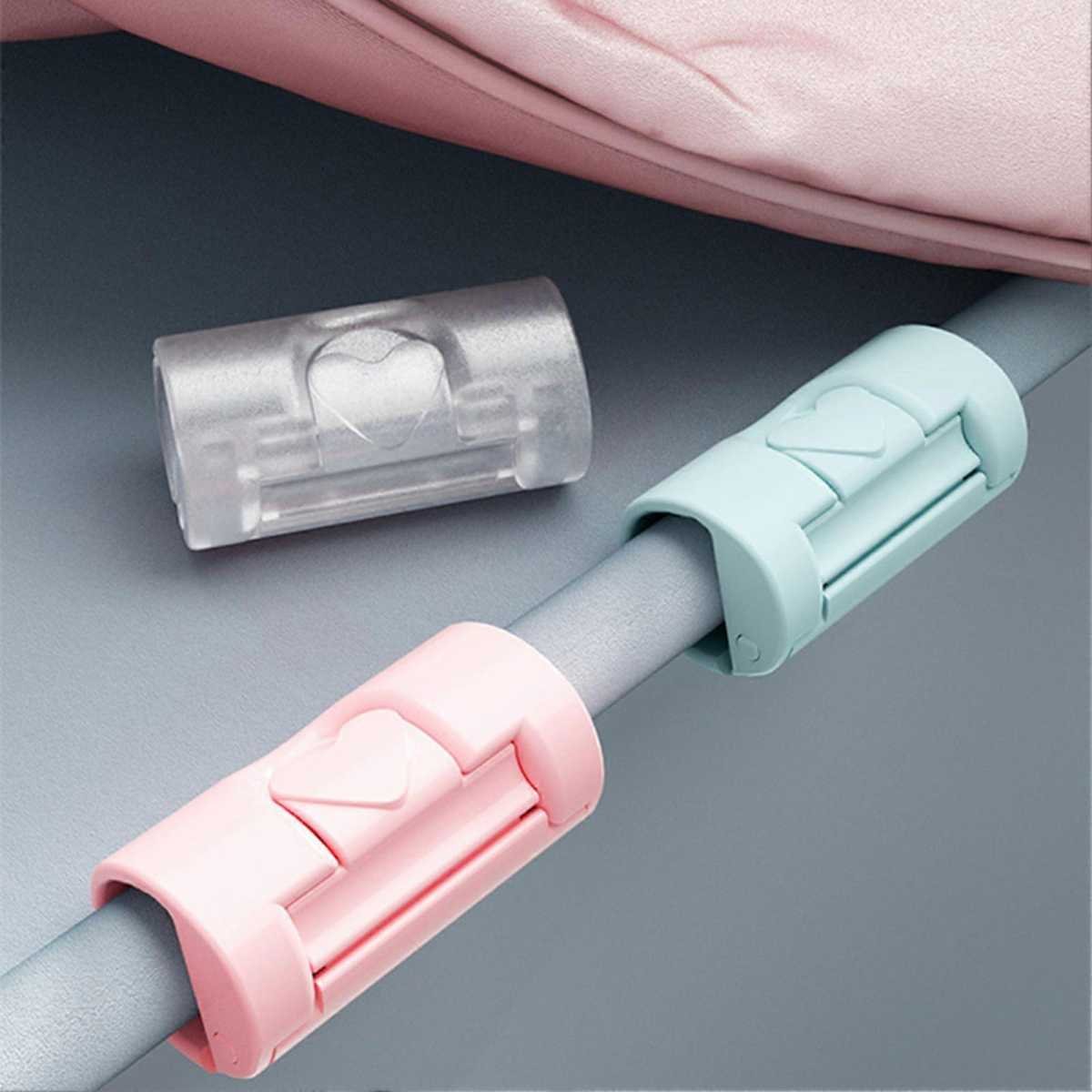 6PCS Bed Sheet Grippers, Smooth Edge Fasteners, Reusable Sheet Clips