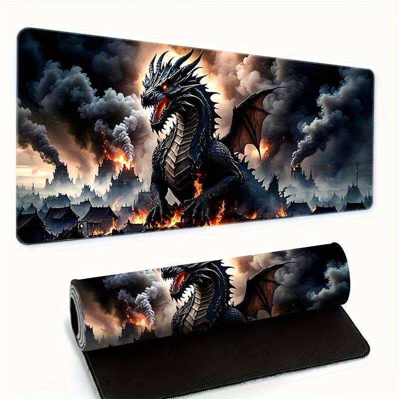 gaming desk mat, dragon design, large desk mat, mouse mat for gaming, desk protection mat, Australian gaming accessories, premium desk pad, extended mouse pad, fantasy desk mat, high-quality desk mat
